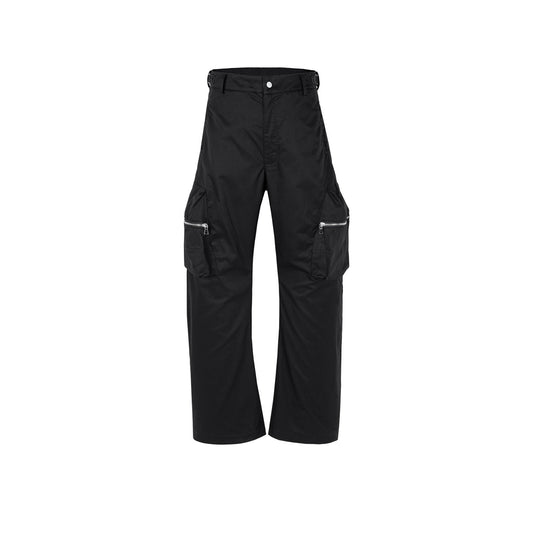 MIJKO Men Vintage Pants MIJKO Casual trousers three-dimensional pocket micro-zipper overalls