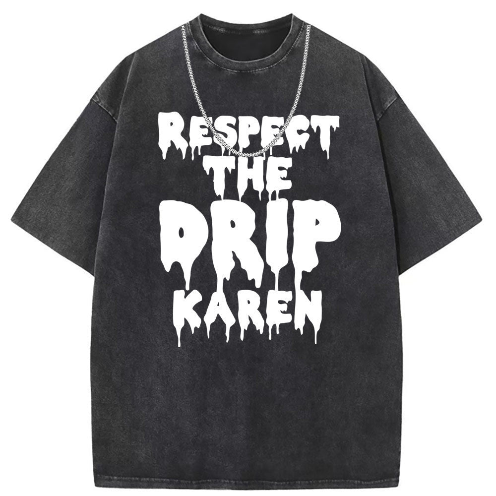 Men T Shirts Vintage distressed cotton printed short-sleeved T-shirt