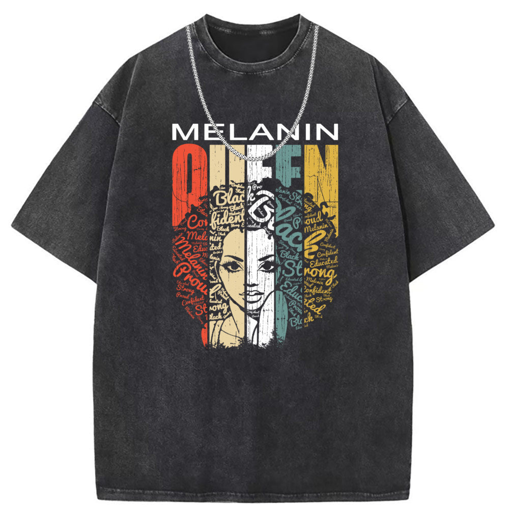 Men T Shirts Crew neck short-sleeved T-shirt washed and made old American street
