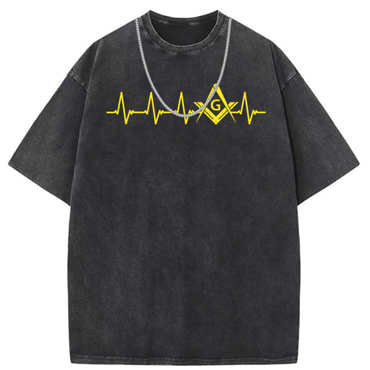 Men T Shirts Short Sleeve T-Shirt Women Washed Old American Street