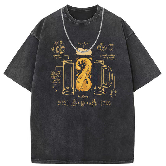 Men T Shirts Pure cotton round neck short-sleeved T-shirt washed and old
