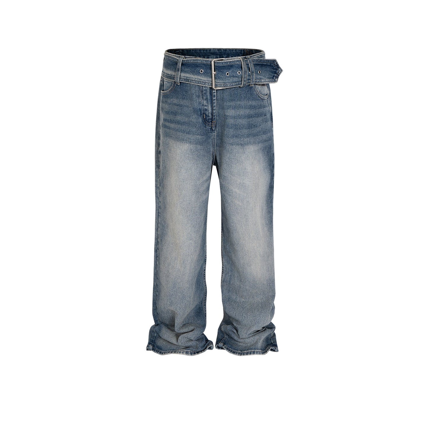 MIJKO Mens Vintage Pants Straight Loose Jeans