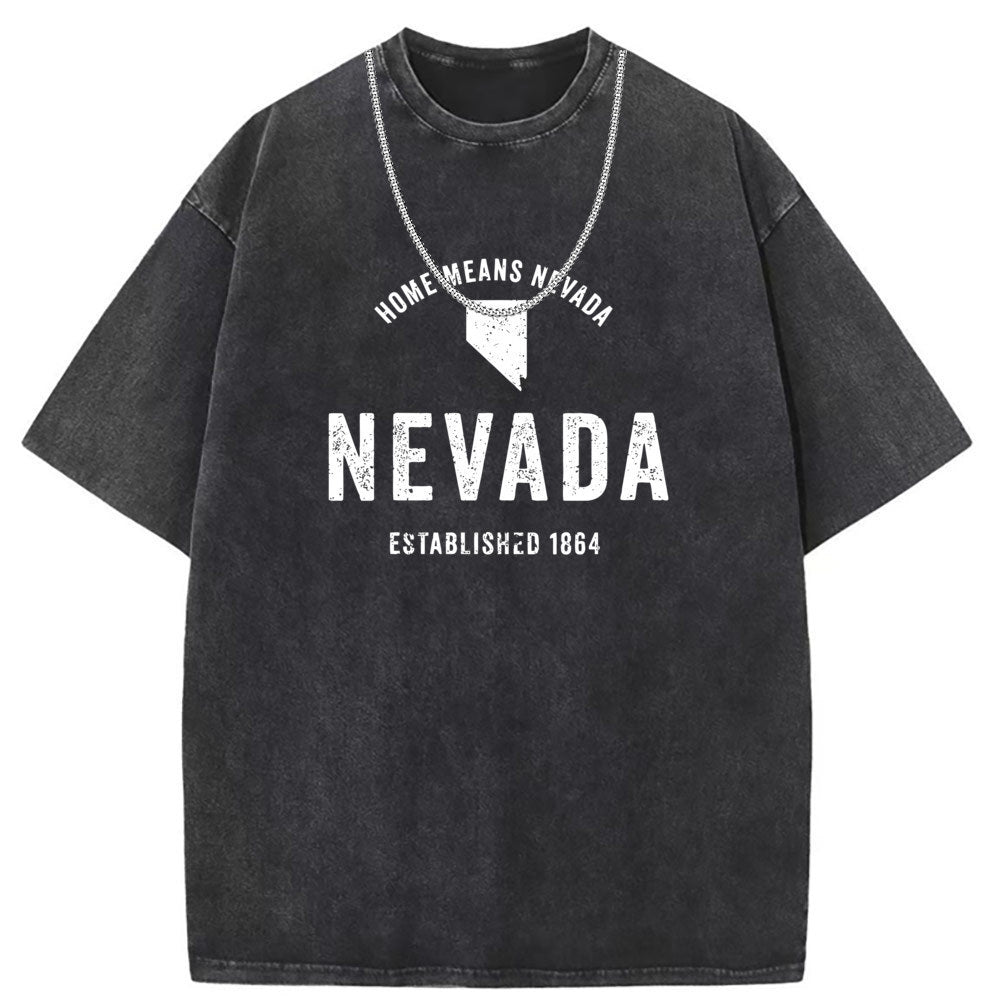 Men T Shirts Washed old punk cotton short-sleeved T-shirt couple loose