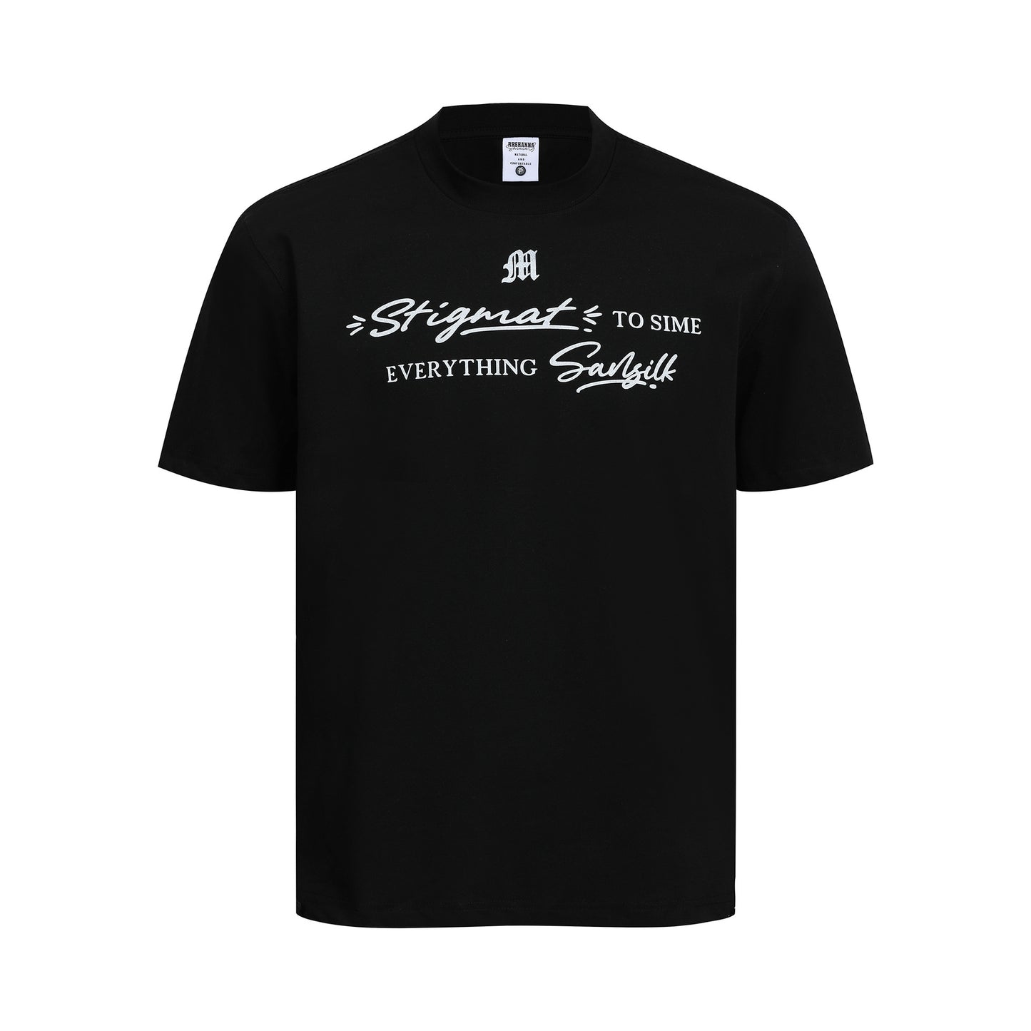 Men t shirts retrocasualletter round neck short sleeve