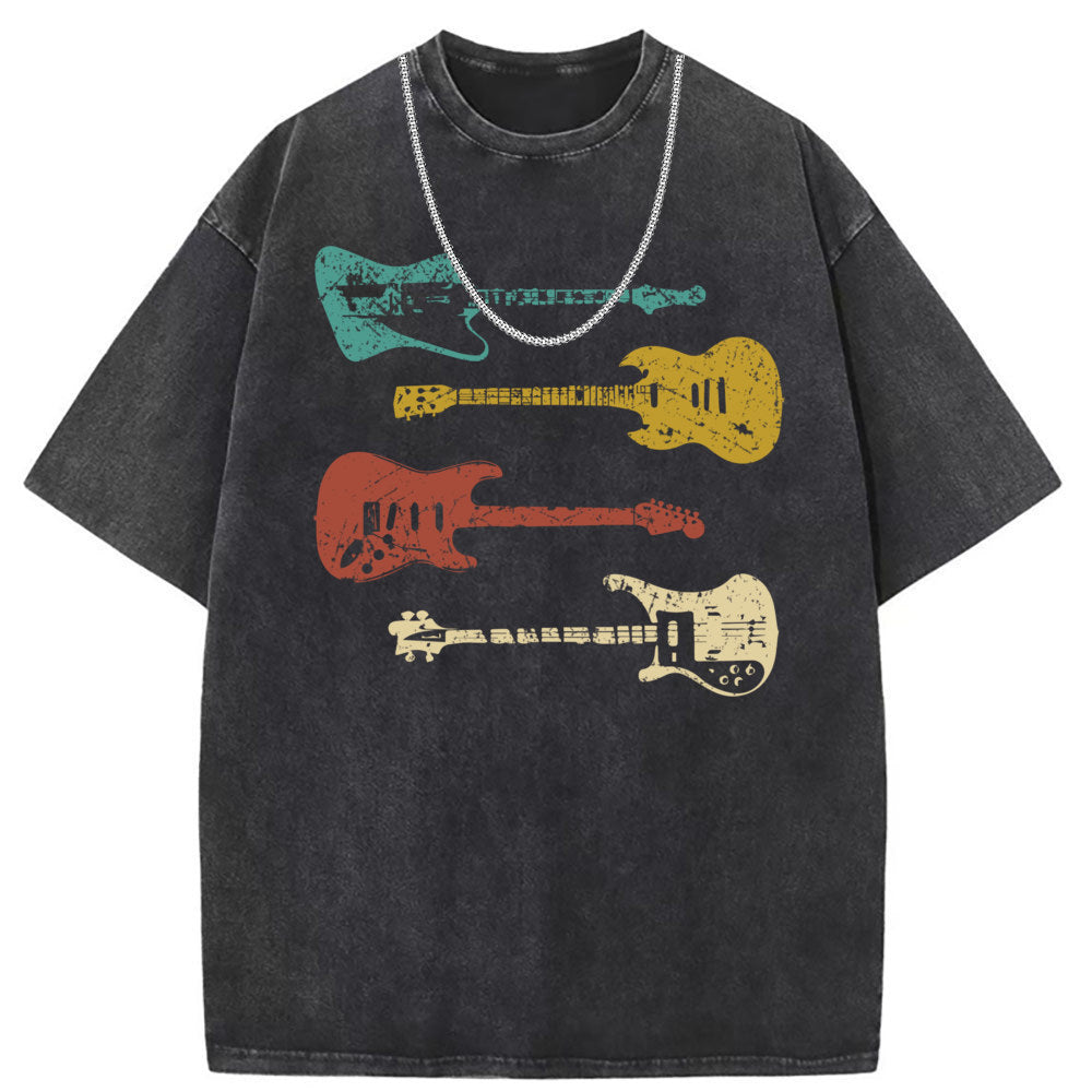 Men T Shirts Vintage old anime oversize flower short sleeve T-shirt