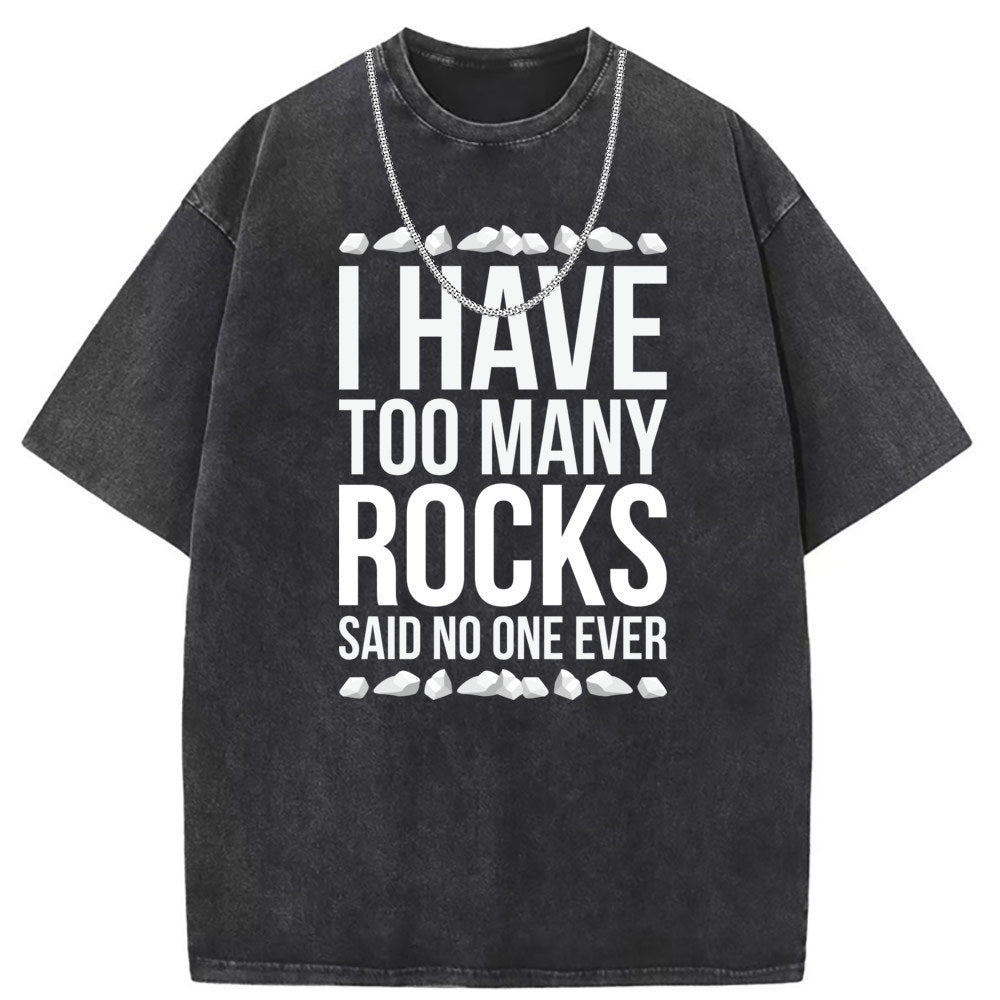 Men T Shirts Printed short-sleeved T-shirt washed and old