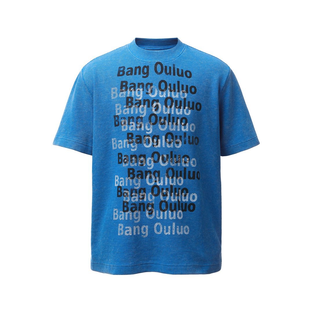 Men t shirts retro waffle grids printing distressedloose short sleeves
