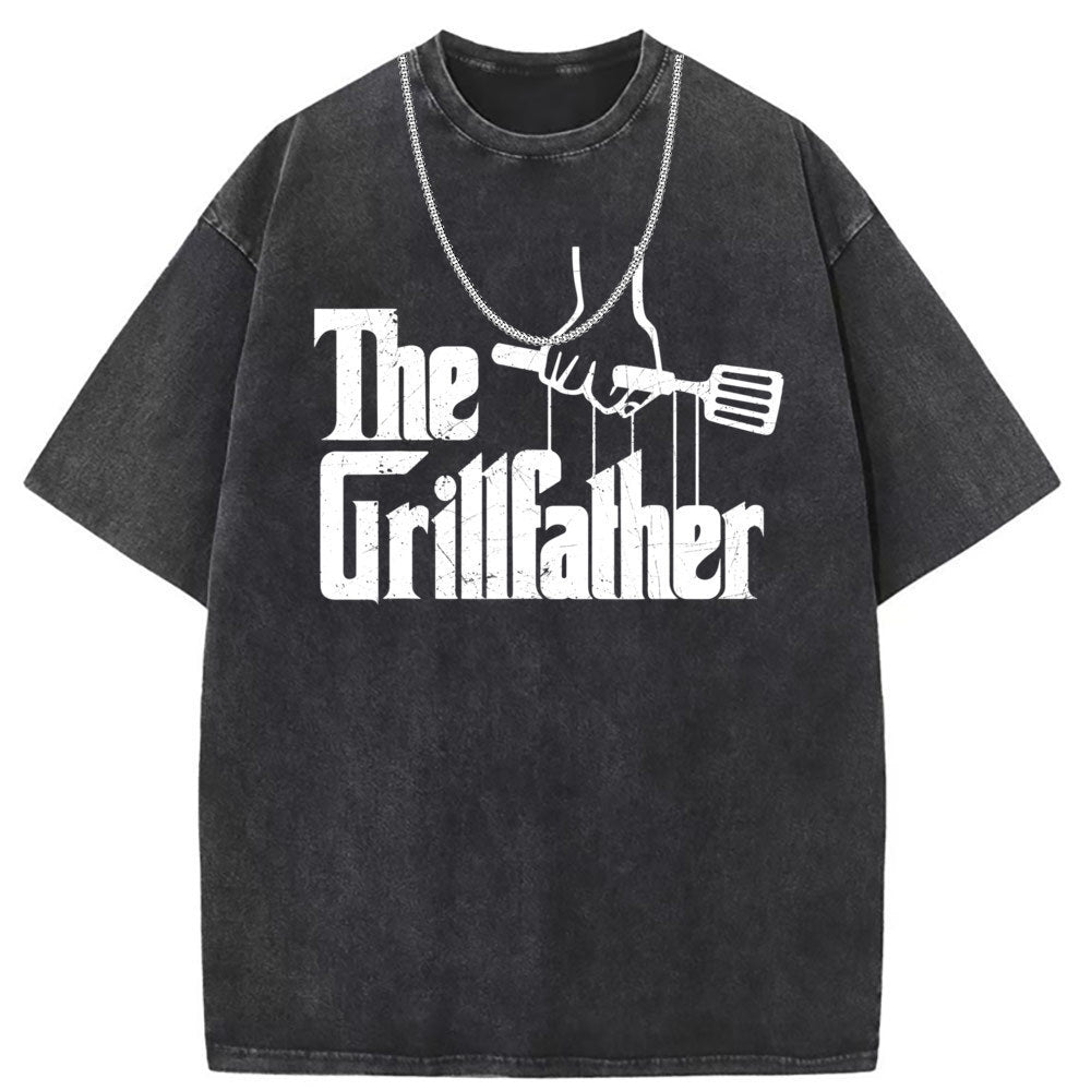Men T Shirts Washed and old printed short-sleeved T-shirt loose and casual