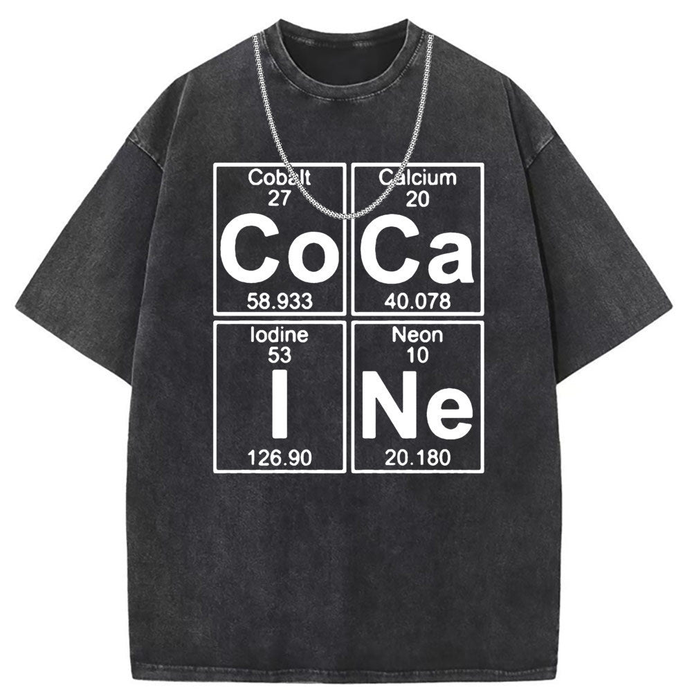 Men T Shirts Washed old punk cotton short-sleeved T-shirt couple loose