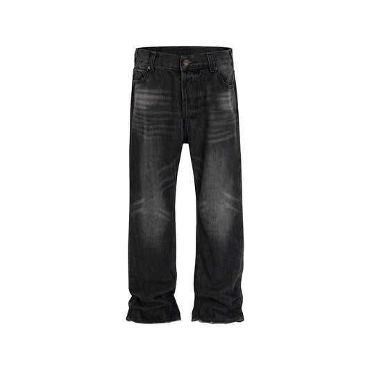 MIJKO Men Vintage Pants MIJKO Trousers Trendy Washed Straight Jeans
