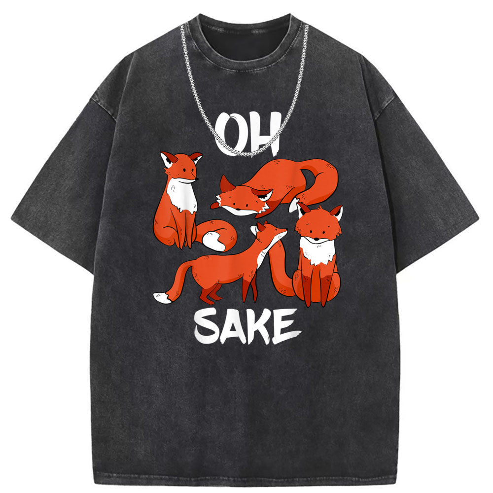 Men T Shirts Short Sleeve T-Shirts Women Washed Old American