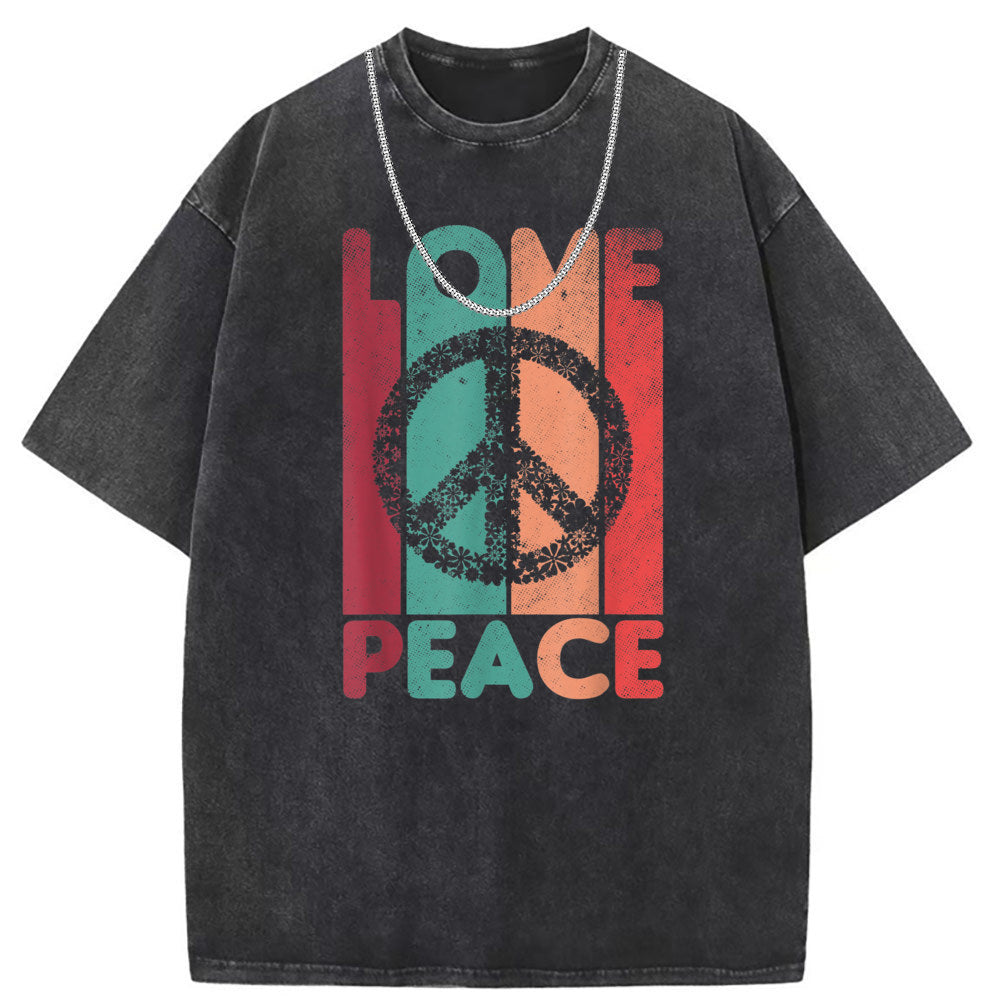 Men T Shirts Short Sleeve T-Shirts Women Washed Old American