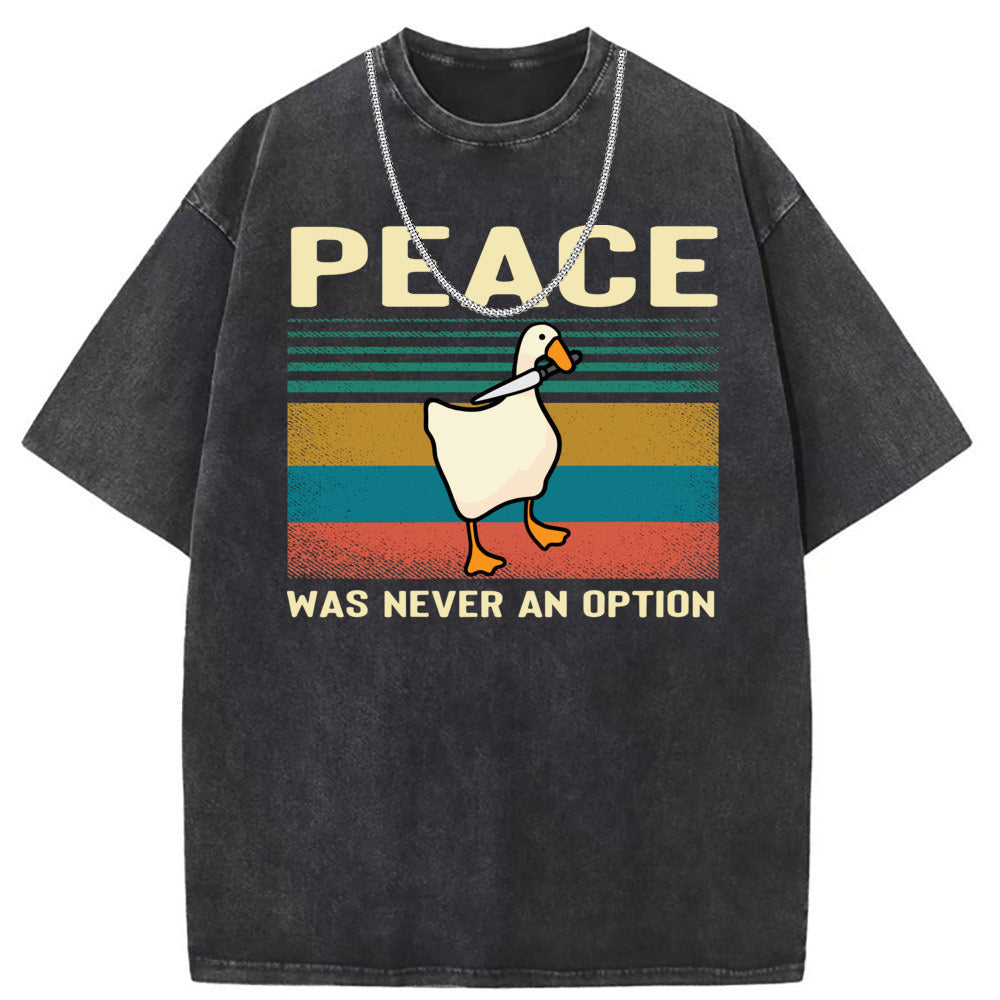 Mens T Shirts Washed Old Punk Short Sleeve T-Shirts