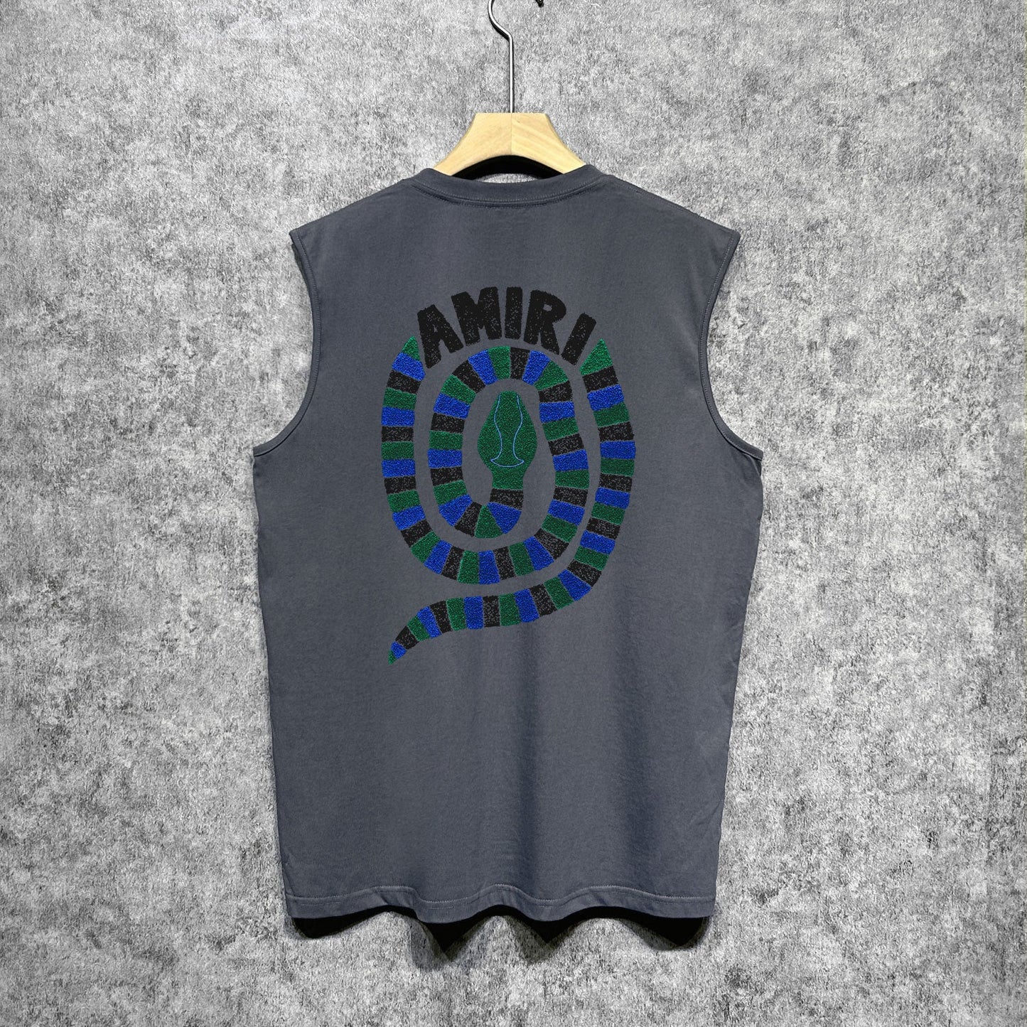 Amiri tank top patchwork colorful snake printing