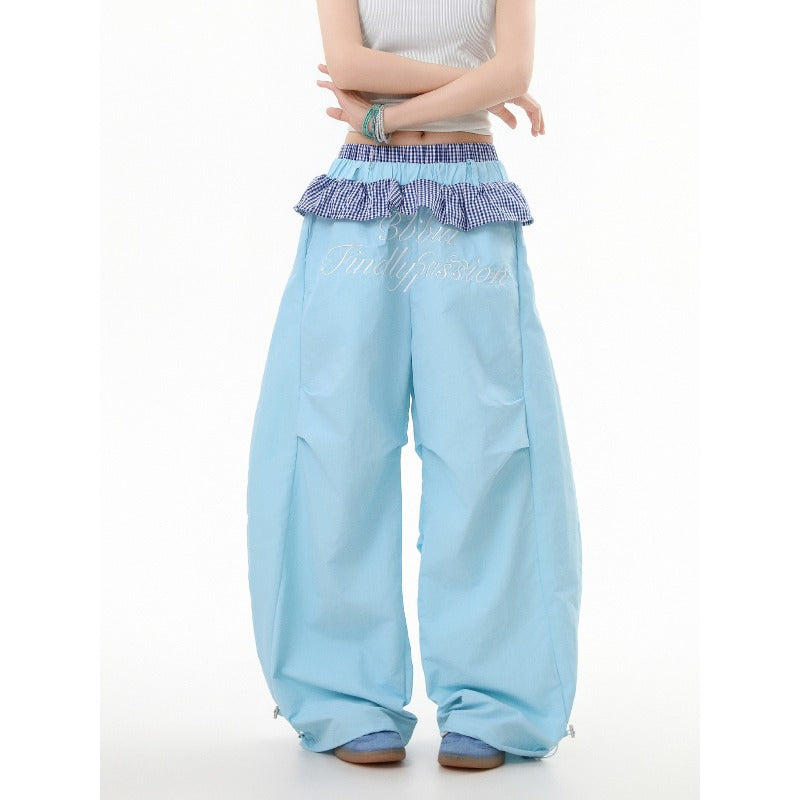 Women casual pant lace patchworksummerloose