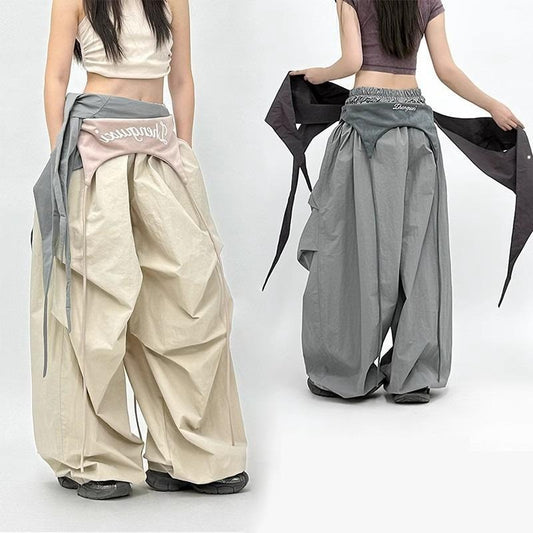 Women casual pant summer paratrooper pants