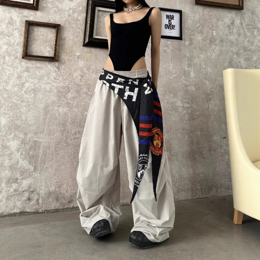 Women casual pants removable fart curtain women loose overalls