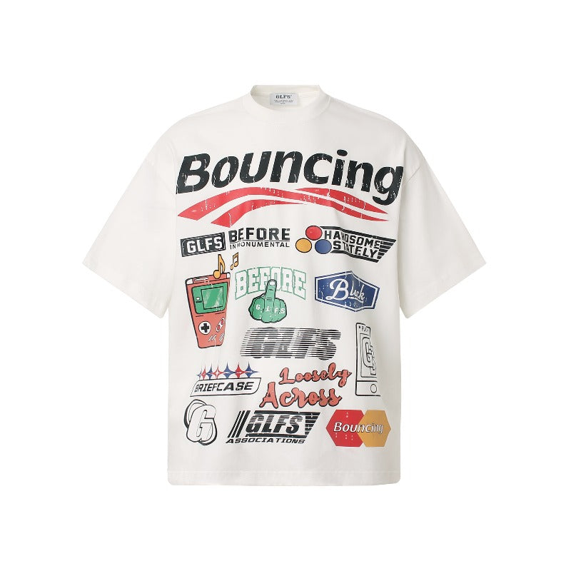 Men's t-shirts: american street style, summer, unisex, retro, fun graphic, high-end design, men's loose fit short sleeve t-shirt