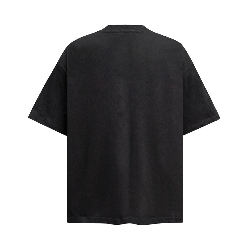 Men's t-shirts: american streetwear summer retro embroidered colorful letter design, premium loose fit short sleeve tee