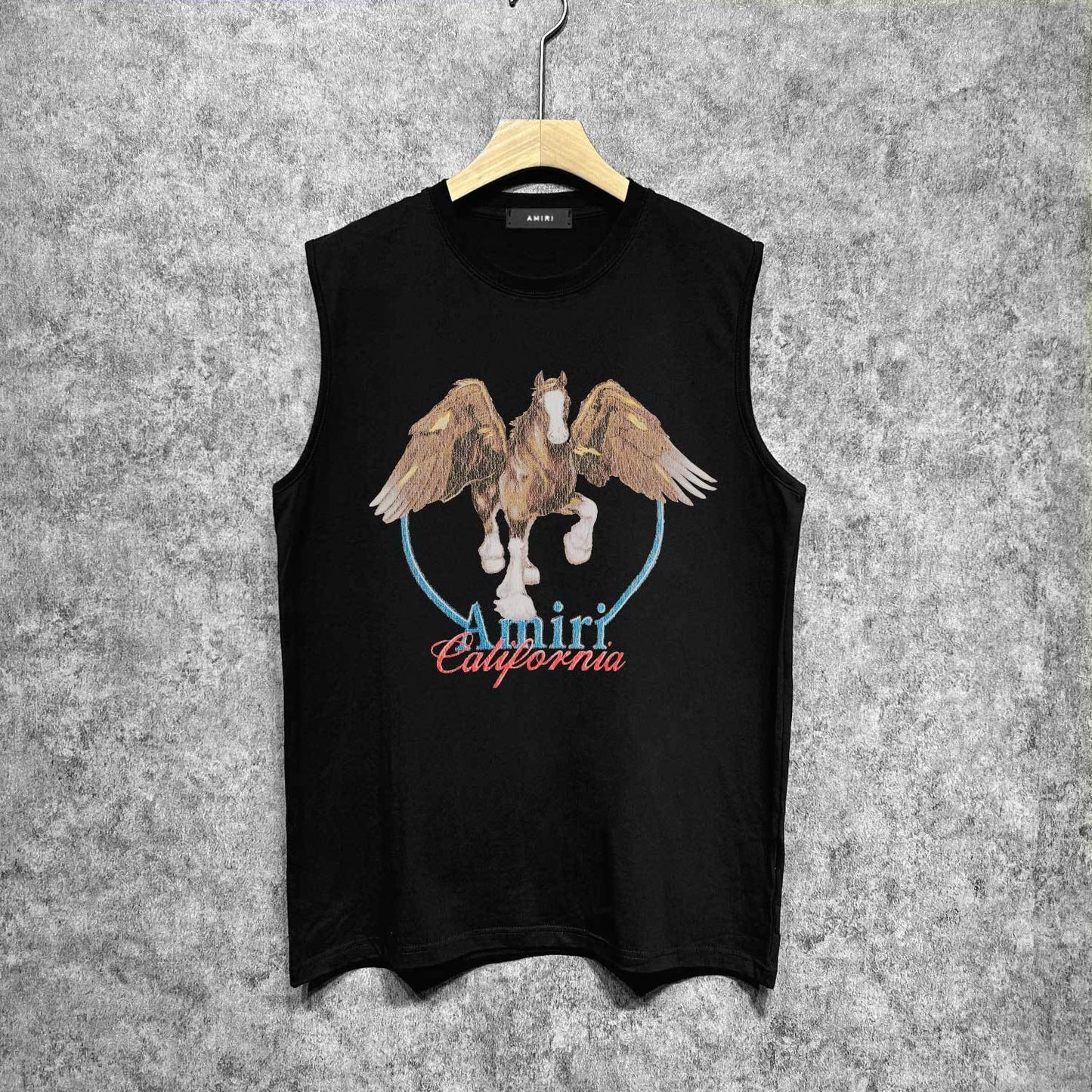Amiri tank top oil painting pegasus printing
