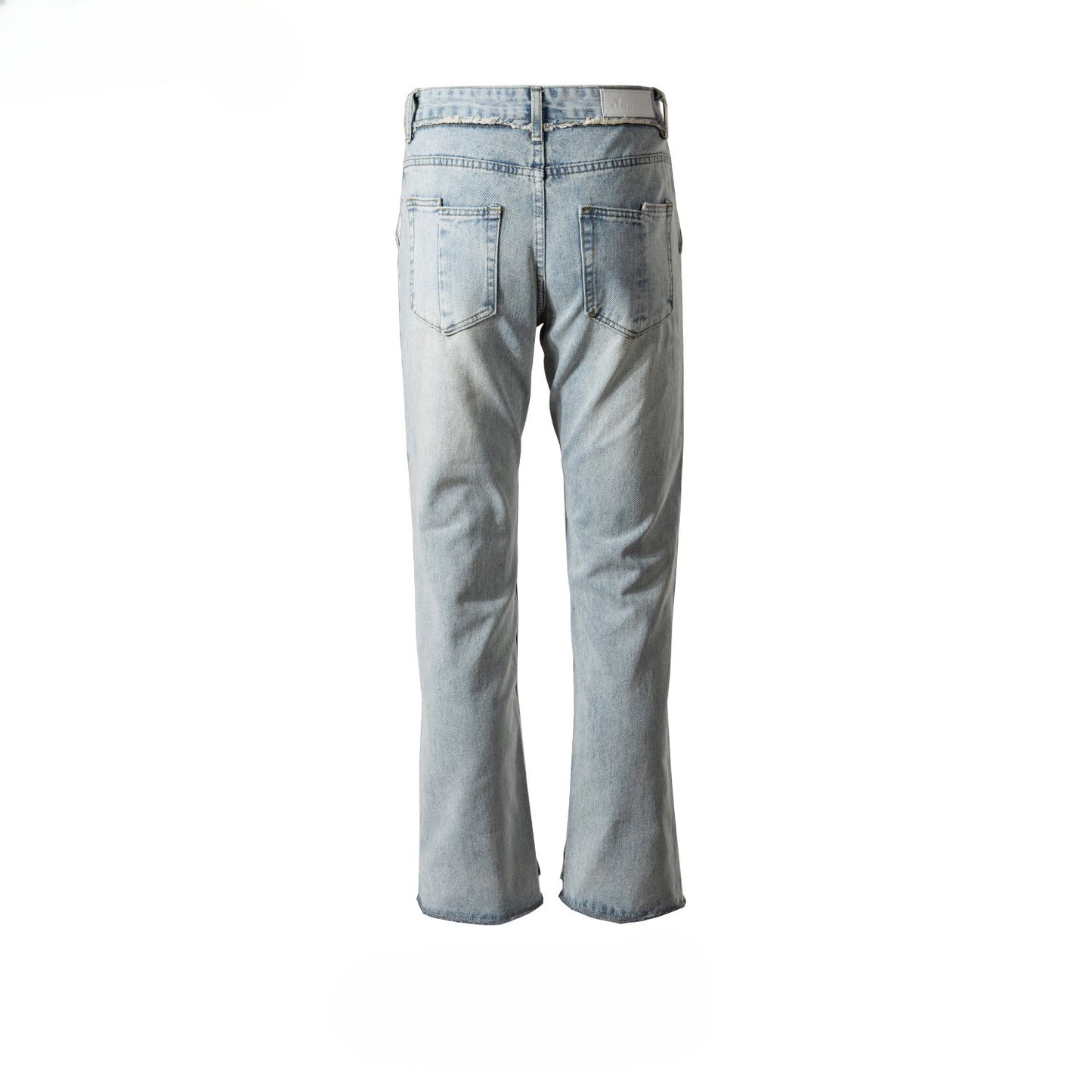 MIJKO Men's Vintage Pants MIJKO Men's Women's Autumn and Winter Wide-footed Trousers Washed and Old Jeans