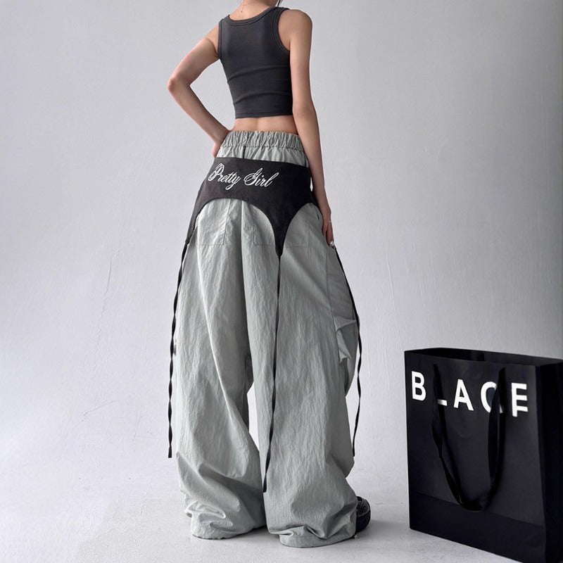 Women casual pants retro loose women summer scimitar pants