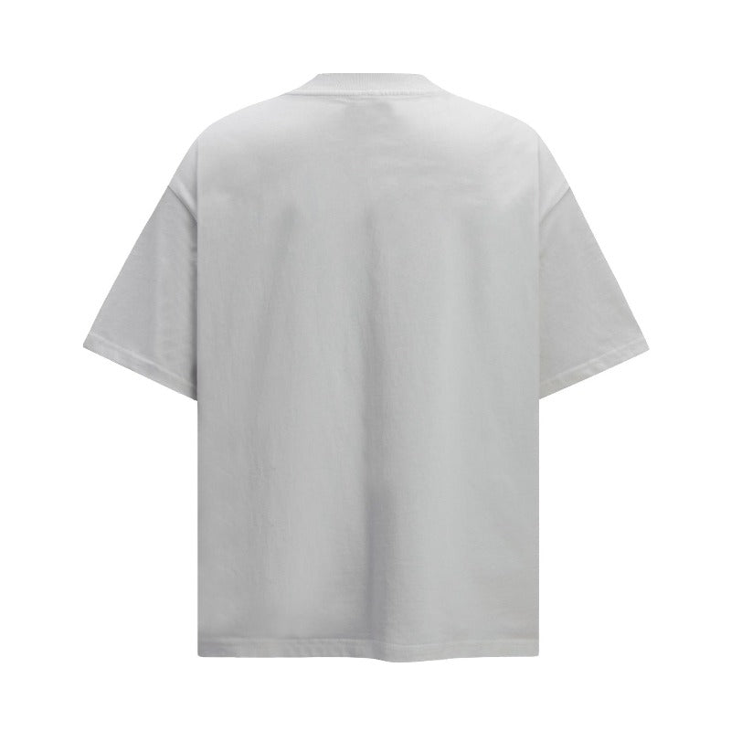 Men's t-shirts: american street style summer dog print design, men's loose fit premium crew neck short sleeve t-shirt