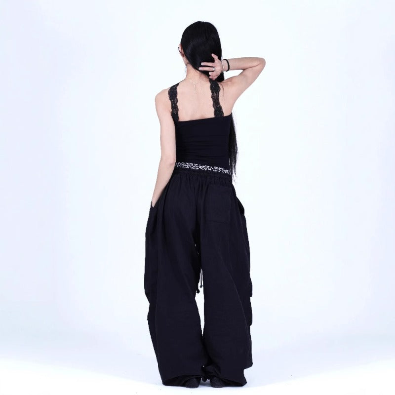 Women casual pants women's summer wide-leg sports trousers