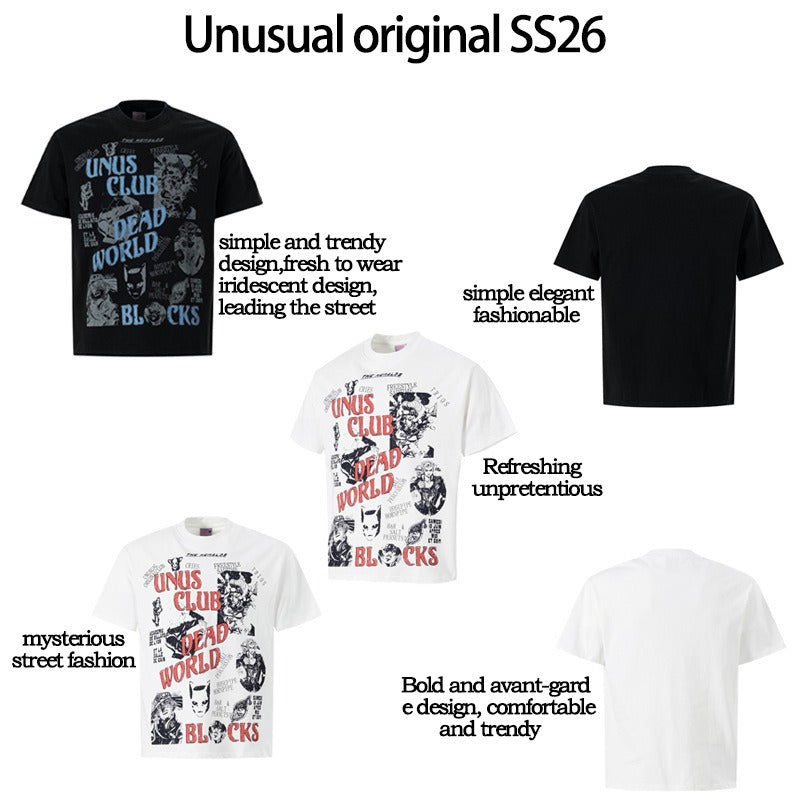 Men's t-shirts - american street style summer trendy fun cartoon graphic design - premium fit short sleeve t-shirt
