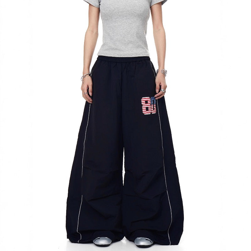 Women casual pants loose elastic waist