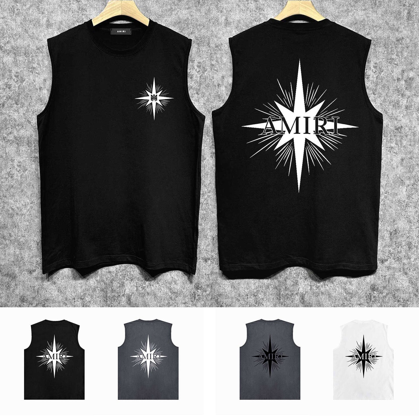 Amiri tank top star shield print