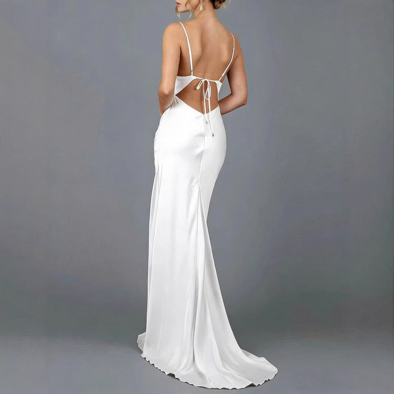 Women's dress - summer export, cross-border fashion, european & american style, sexy spaghetti strap, high-waisted, butt-lifting, women's evening gown dress