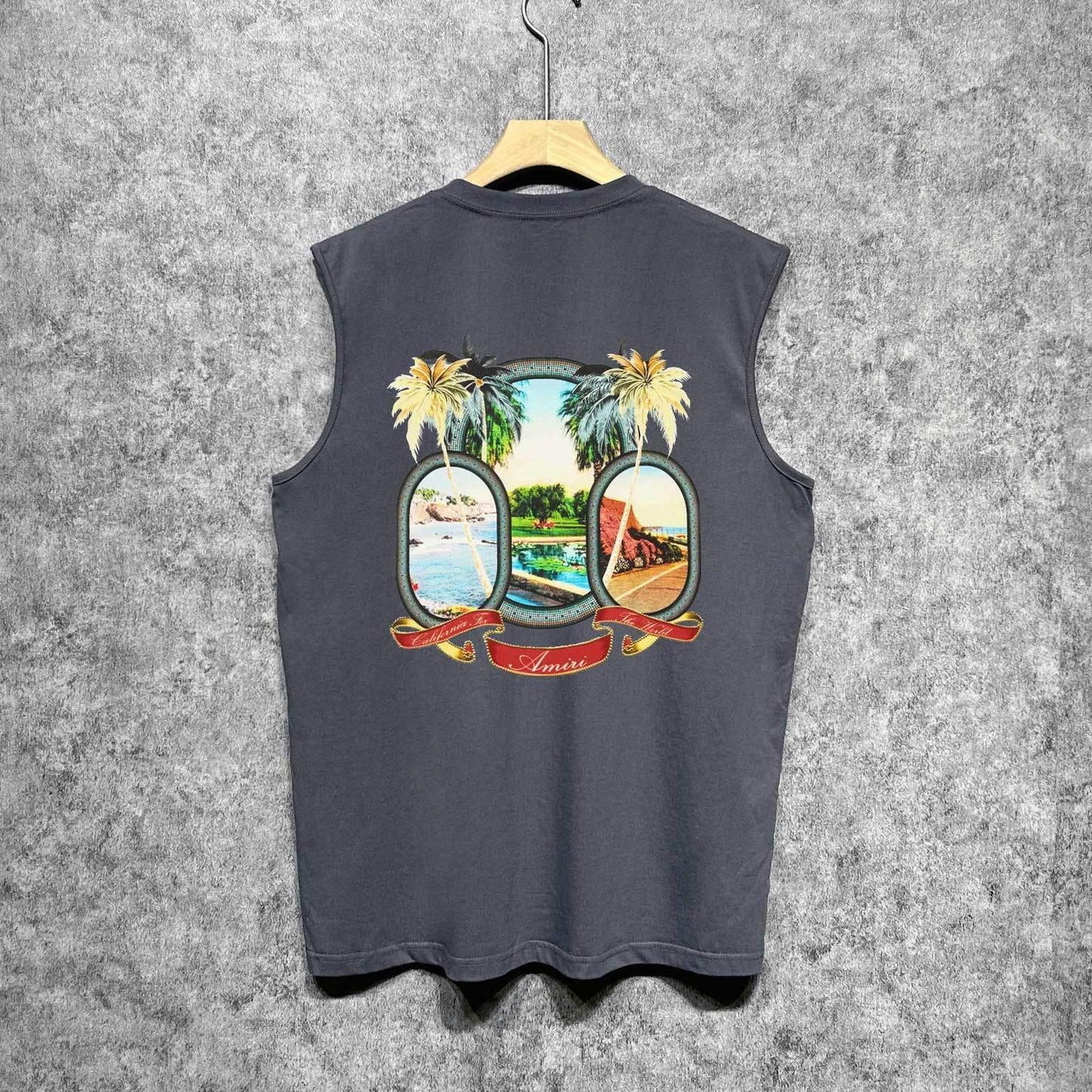 Amiri tank top mirror printing