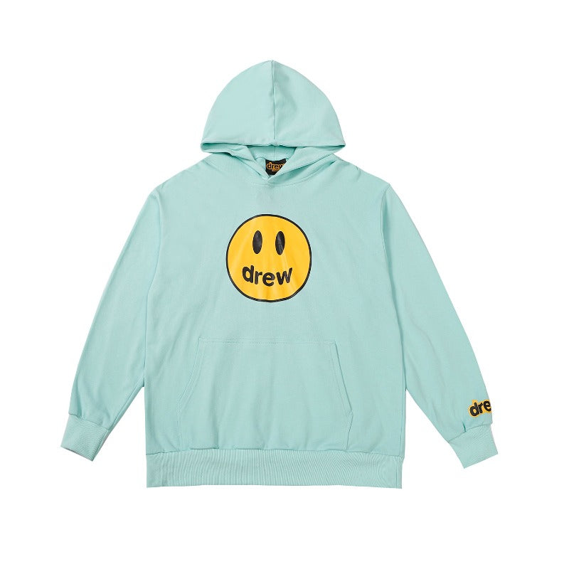Drew house hoodie - autumn/winter d@ew classic smiley face letter print hooded sweatshirt (available in fleece and terry loop)