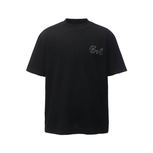 Men's t-shirts: american retro heavyweight double yarn hotfix graphic design crew neck high street oversized short sleeve tee
