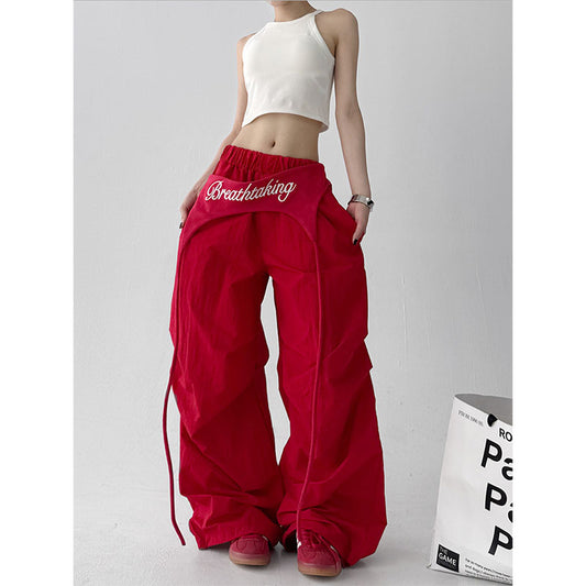 Women casual pants wide leg pants hip hop jazz vintage casual loose scimitar pants