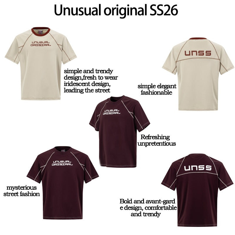 Men's t-shirts: american street style summer collection - vintage-inspired, structured design, premium short-sleeve tee for men
