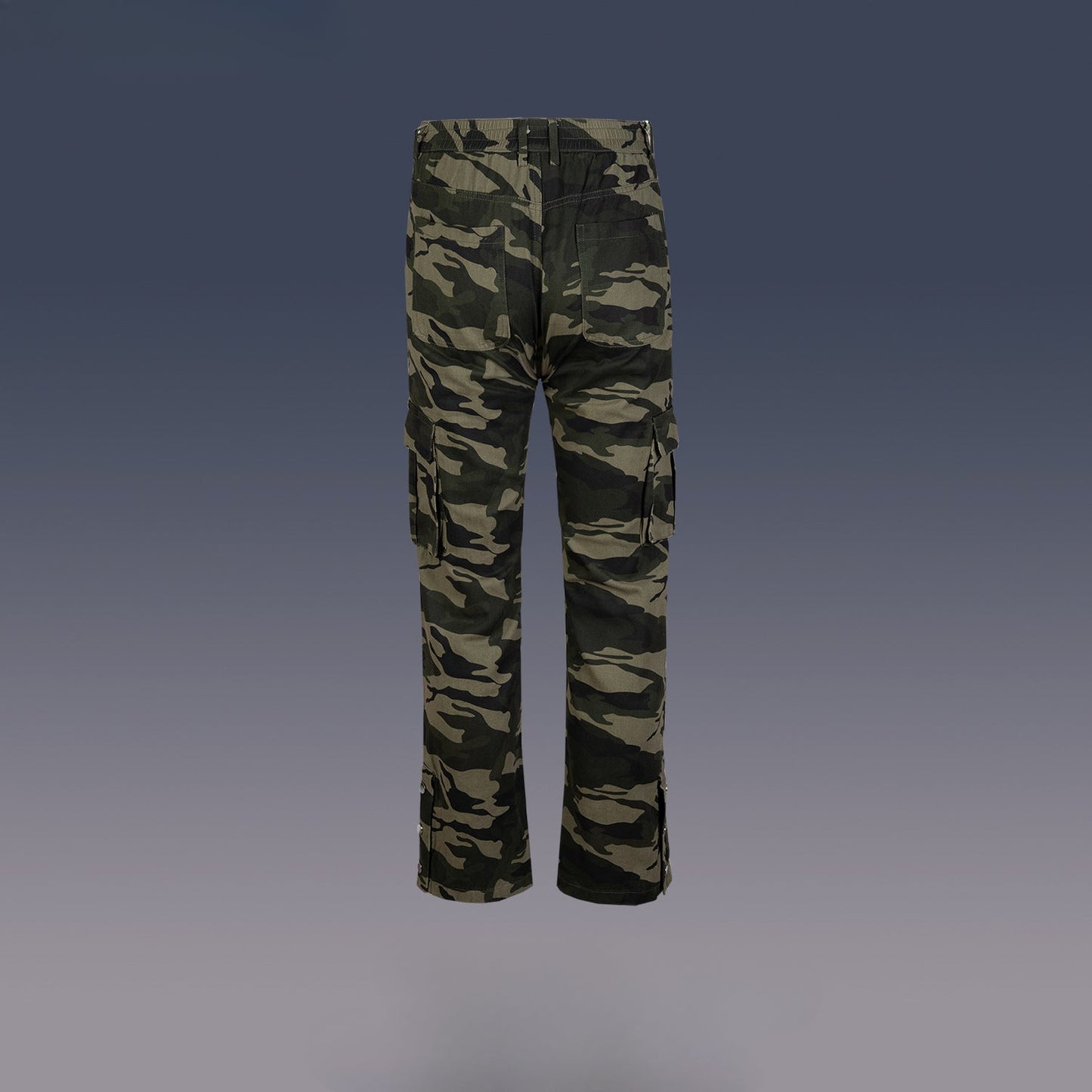 MIJKO Men Vintage Pants MIJKO Tooling Multi-Pocket Trousers Micro-pull Pants Foot Casual Pants