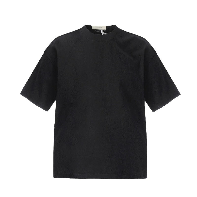 Men's t-shirts: american street style, unisex solid color deconstructed patchwork, premium design, men's loose fit short sleeve tee