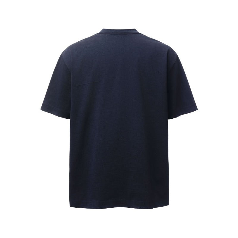 Men's t-shirts: american retro heavyweight double yarn letter print basketball jersey design, men's high street oversized short sleeve tee