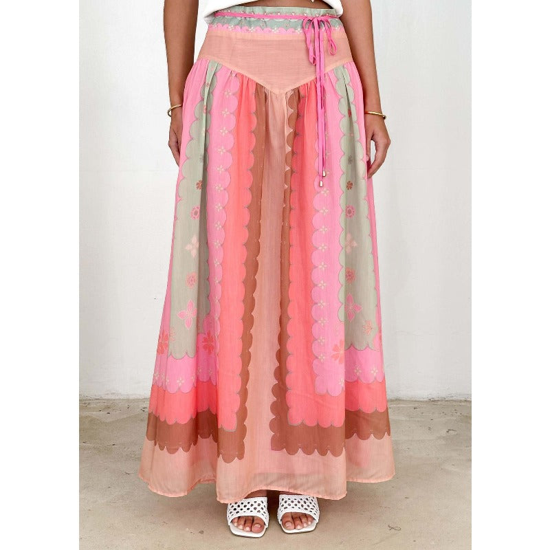 Women's dress - aliexpress amazon beach vacation maxi dress - printed tie-up ethnic style skirt