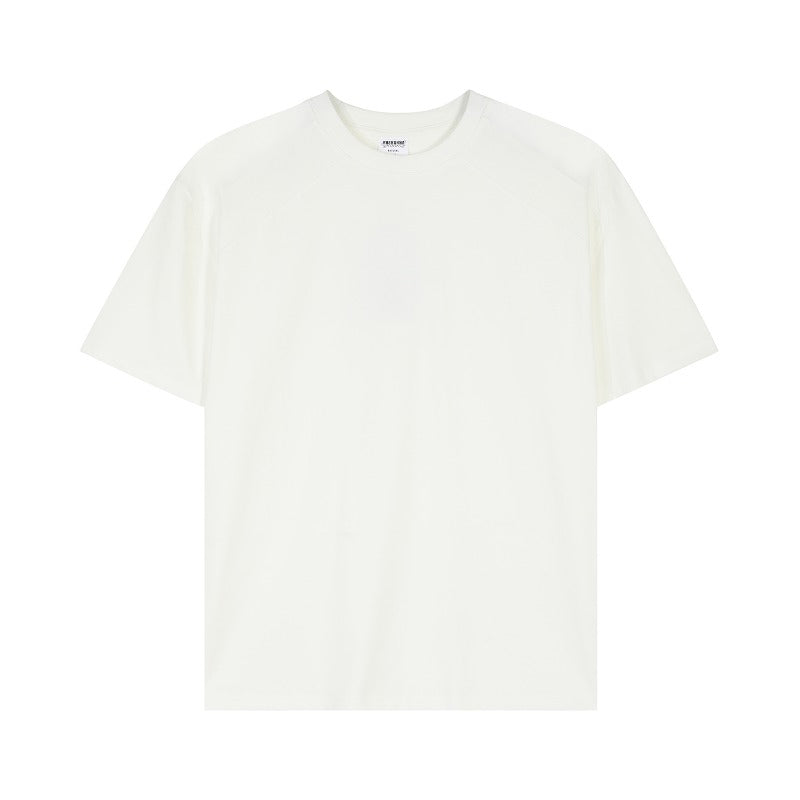 Men's t-shirts: american retro couple street style solid color base layer tee - versatile design, men's loose fit crew neck short sleeve t-shirt
