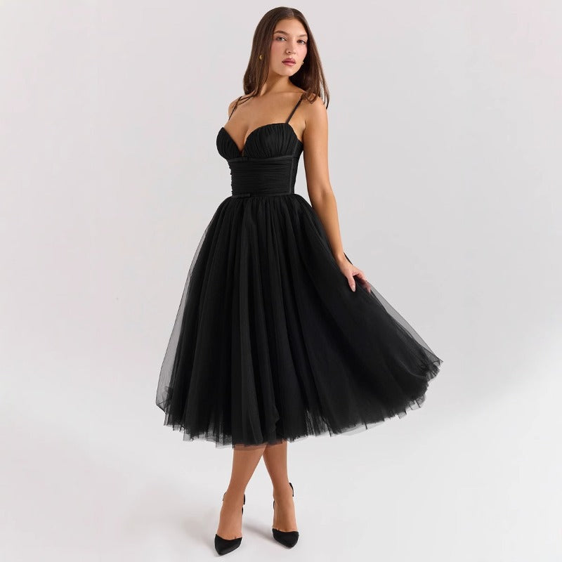 Women's dress - cross-border fashion: sexy spaghetti strap backless casual dress, ins style dress, formal gown for christmas parties and banquets