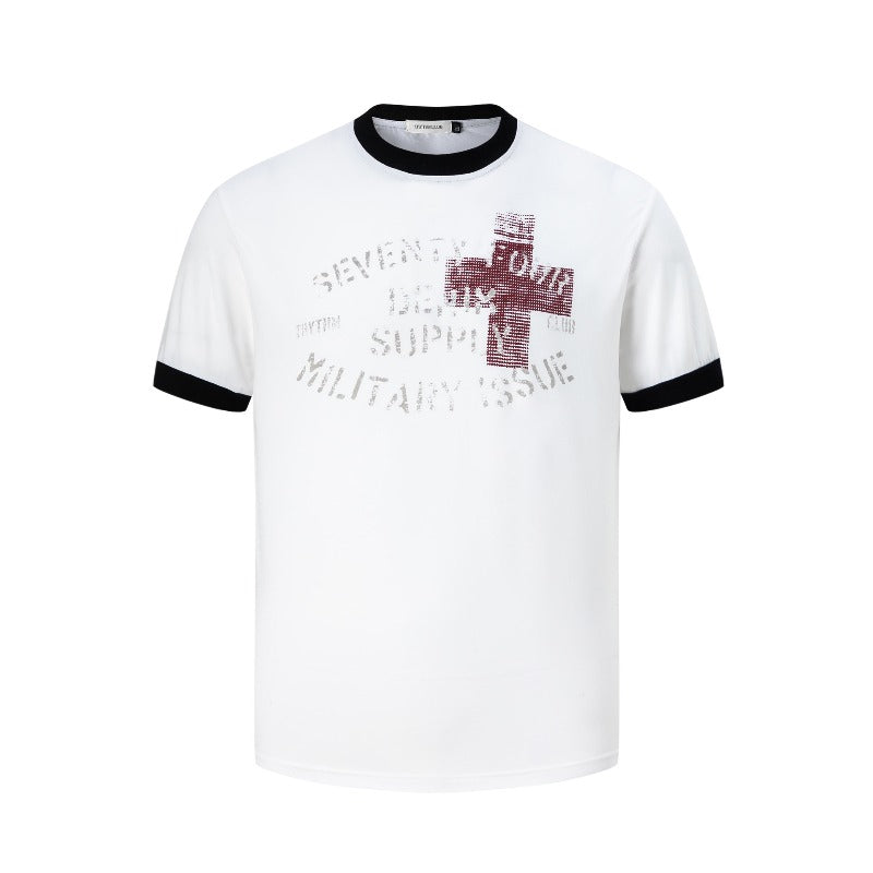 Men t shirts summer color matching