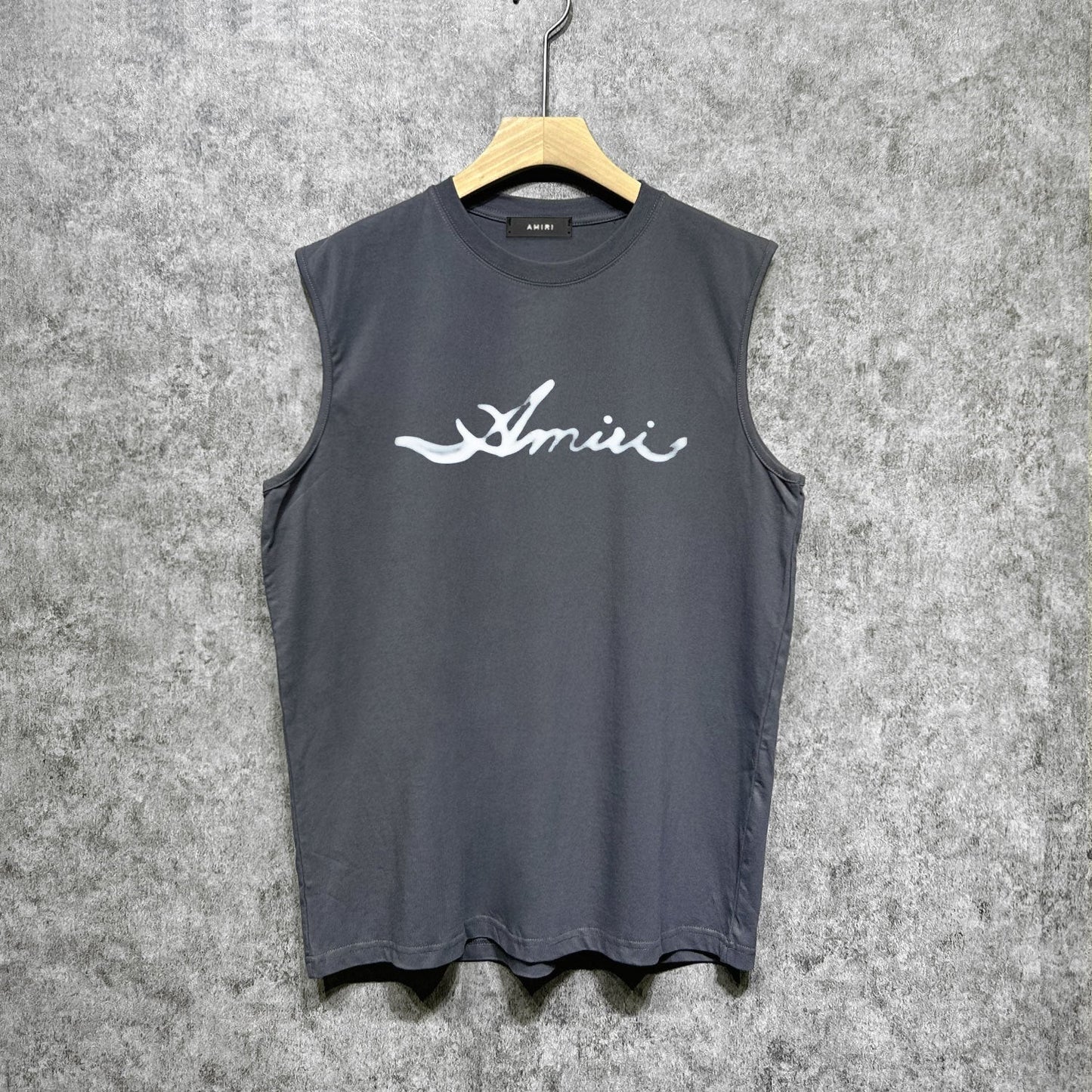 Amiri tank top smoke letter horizontal strip printing