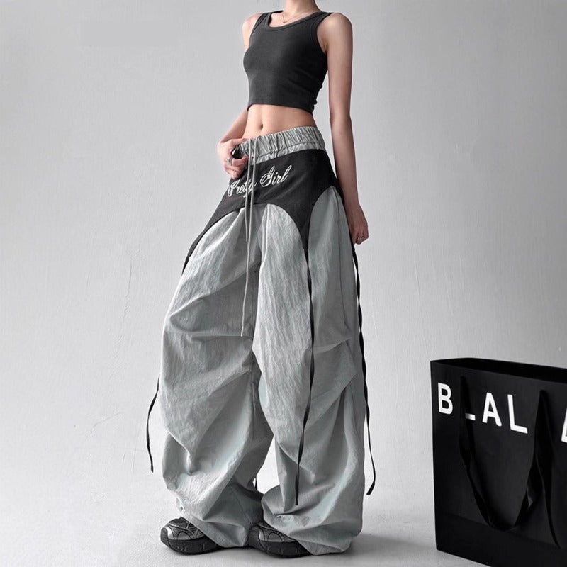 Women casual pants retro loose women summer scimitar pants