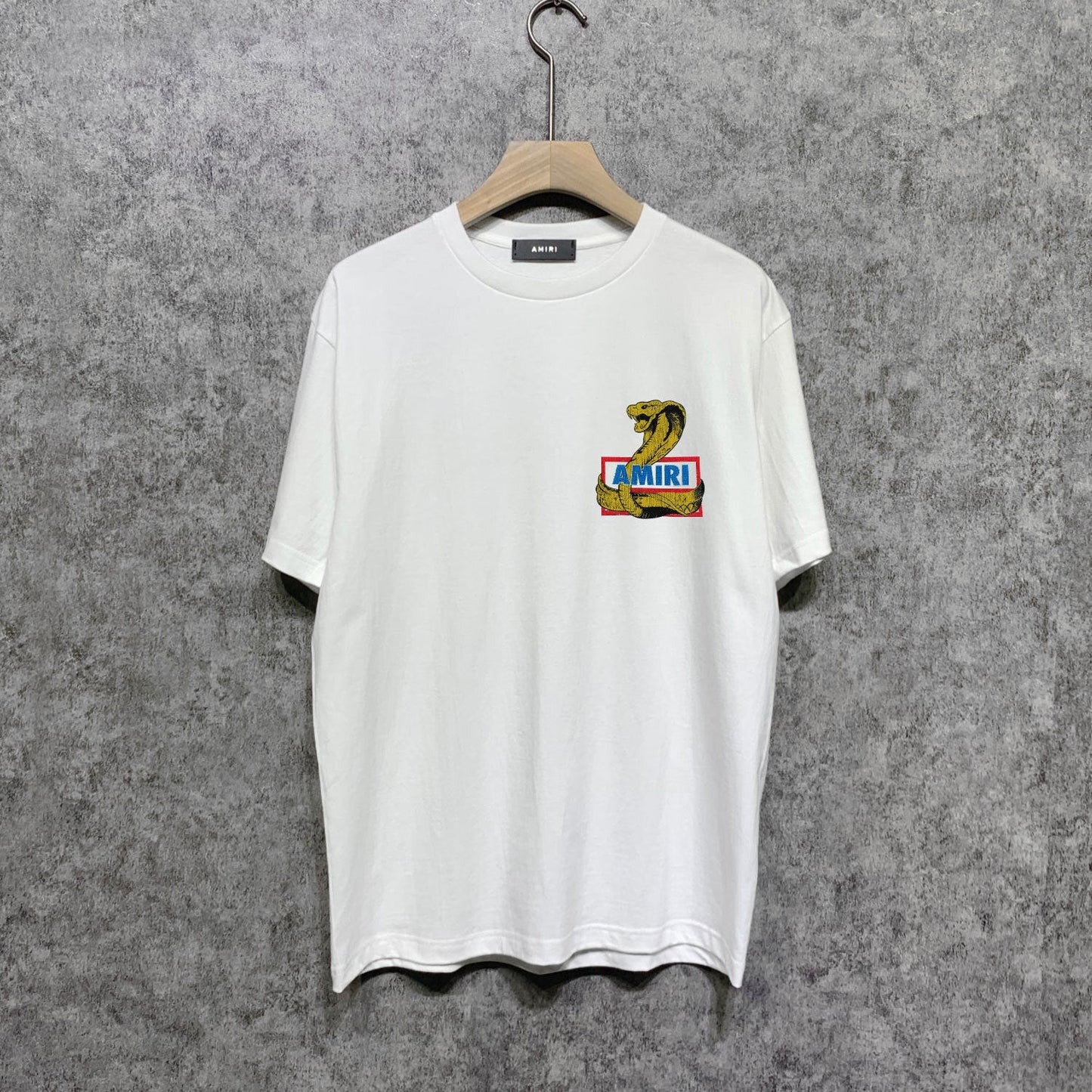 Amiri t shirts king cobra gold printing short sleeve