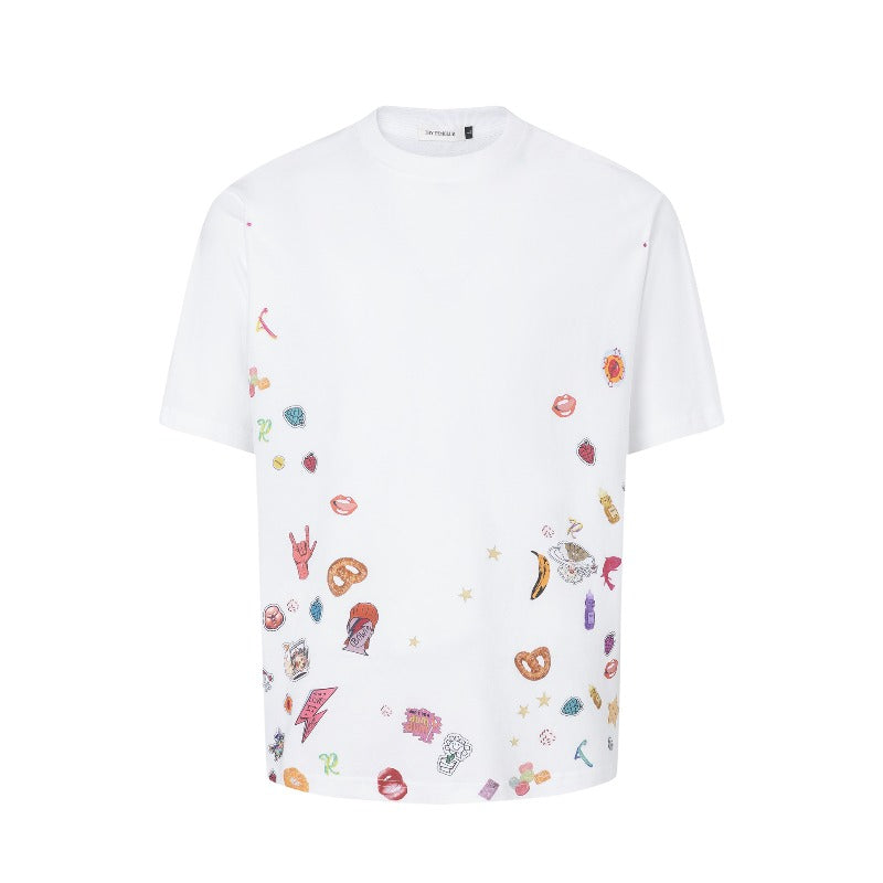 Men's t-shirts: american streetwear summer unisex creative fun design men's loose fit premium short sleeve tee