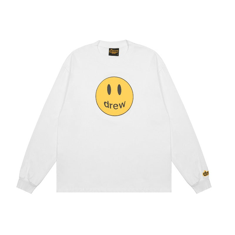 Drew house hoodie - early autumn collection: d@ew classic smiley face & letter print crewneck pullover long sleeve - wholesale single piece
