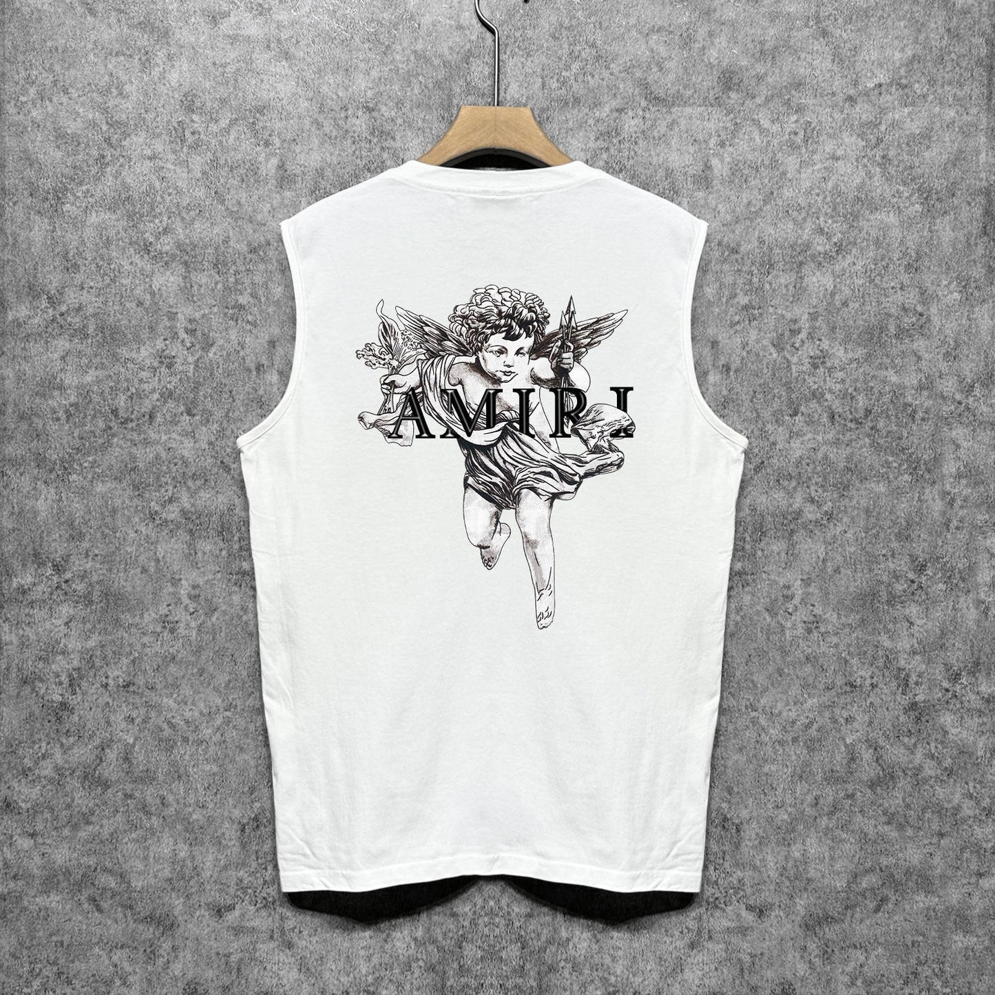 Amiri tank top angel sketch printing